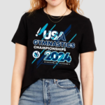 USA Gym Champs 2024 Blue T AndT Event Shirt