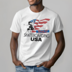 Usa Shred It Skateboarding Shirt