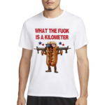 Hotdog What The F Is A Kilometer Usa Flag Shirt