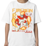 Megaman Capcom Fireman Large Print Shirt