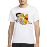 Winnie The Pooh Pouring Honey On Betty Boop Shirt