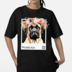 Protector English Mastiff Dog And Flowers Shirt