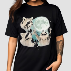 Three Raccoons Moon Funny Raccoon Shirt