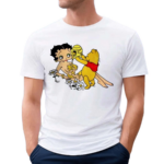 Winnie The Pooh Pouring Honey On Betty Boop Shirt