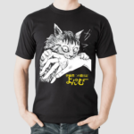 Zade Wearing Junji Ito’s Cat Diary Yon & Mu Cat Bite Shirt