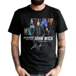 Keanu Reeves 10 Years Of John Wick 2014-2024 Signature Shirt