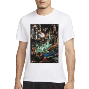 Statue Of Liberty Vs Dinosaur Meme Shirt