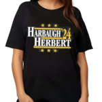 Trader Aaron Wearing Harbaugh Herbert 2024 Shirt