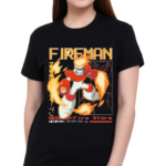 Megaman Capcom Fireman Large Print Shirt