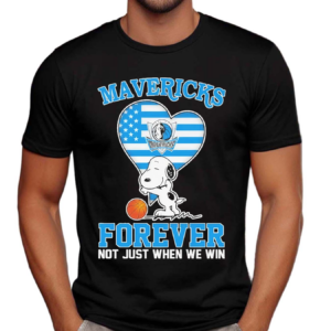 Snoopy Love Dallas Mavericks Basketball Forever Not Just When We Win 2024 Shirt