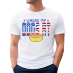 Where My Dogs At Usa Flag Shirt