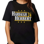 Trader Aaron Wearing Harbaugh Herbert 2024 Shirt