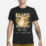 Elvis Presley 71 Anniversary 1953-2024 Signature Thank You For The Memories Shirt