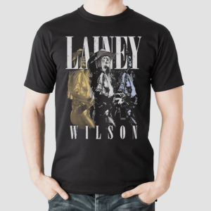Lainey Wilson Black Overlay Photo Shirt