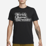 Worlds Okayest Bartender Text Shirt