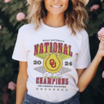 Oklahoma Sooners Softball 2024 National Champs Ringer Shirt