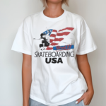 Usa Shred It Skateboarding Shirt