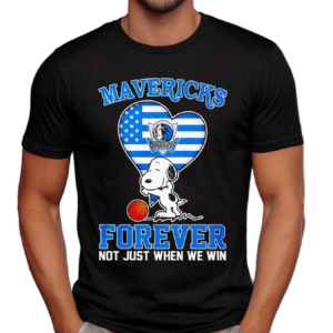 Snoopy Hug Dallas Mavericks Forever Not Just When We Win Shirt