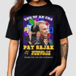 End Of An Era Pat Sajak 41st Anniversary Wheel Of Fortune Thank You For The Memories T Shirt