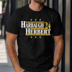 Trader Aaron Wearing Harbaugh Herbert 2024 Shirt