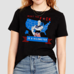 Wtf Is A Kilometer Uncle Sam Red White Blue American Flag Shirt