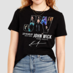 Keanu Reeves 10 Years Of John Wick 2014-2024 Sign Shirt