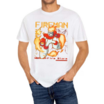 Megaman Capcom Fireman Large Print Shirt