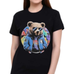 Swag Bear With Cool Glasses Urban Hip Hop Graffiti Art Style Shirt