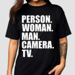 Person Woman Man Camera Tv Shirt