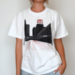 Des Moines Skyline Umbrella Tee Shirt