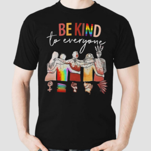 LASFOUR Lgbt Be Kind to Everyone 3D All Over Printed Shirts for Pride Month