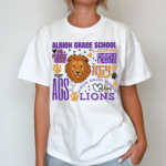 Albion Grade School Lion Typography Shirt