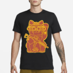 Brain Rot Maneki Neko Pueo Defense Group Cat Shirt