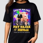 End Of An Era Pat Sajak 41st Anniversary Wheel Of Fortune Thank You For The Memories Signatures Shirt