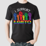 Pride Month I Support LGBTQ LGBT Rainbow Flag Shirt