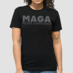 Ryann Mcenany Wearing Dark Maga Never Surrender Shirt