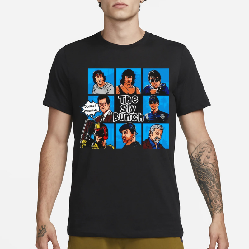 The Sly Bunch Characters Of Sylvester Stallone Shirt