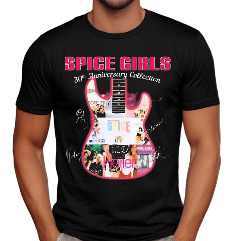 Spice Girls 30th Anniversary Collection Fan Guitar Signatures Shirt