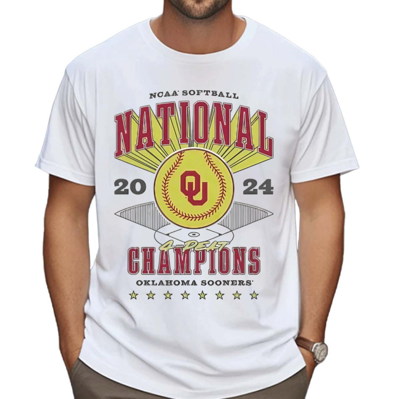 Oklahoma Sooners Softball 2024 National Champs Ringer Shirt