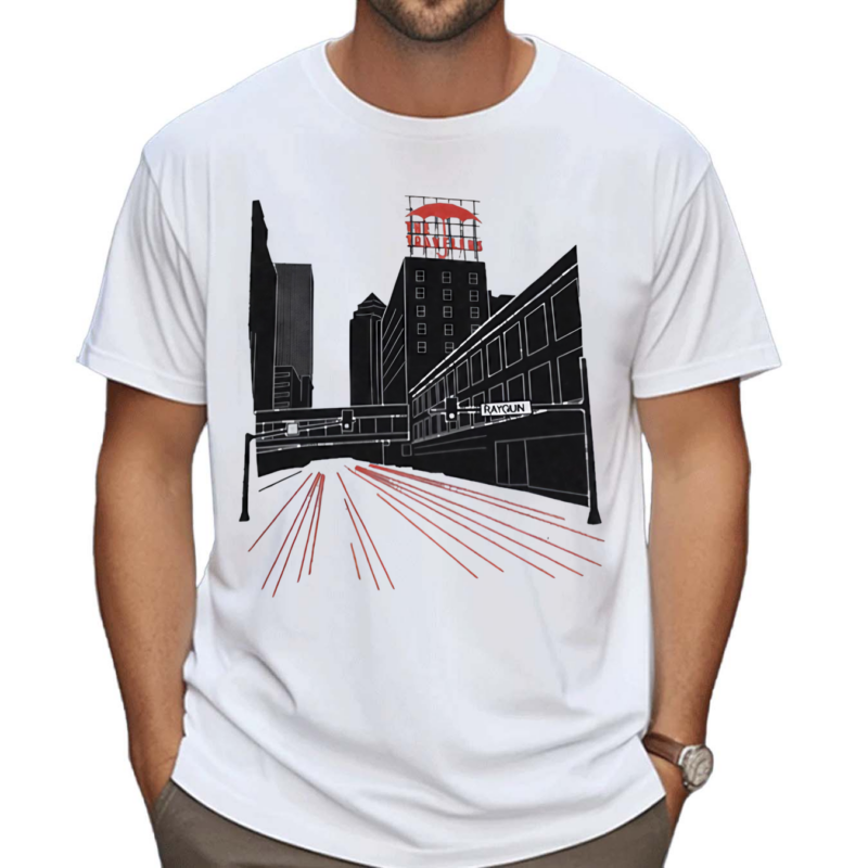 Des Moines Skyline Umbrella Shirt