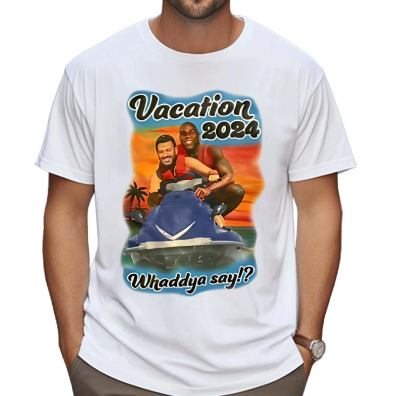 Magic Johnson And Jimmy Kimmel Vacation 2024 Whaddya Say Shirt