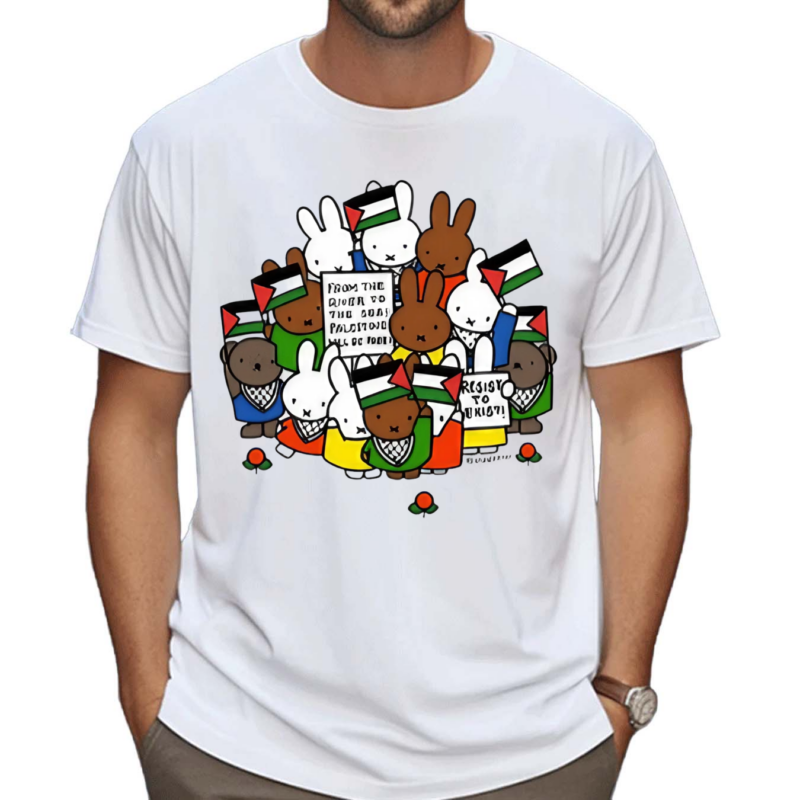 Freedom Fighter Bunny From The River To The Sea Palestine Will Be Free Shirt