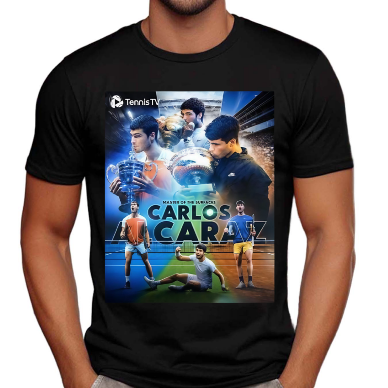 Carlos Alcaraz Becomes The Youngest Male Player To Win A Grand Slam On All 3 Surfaces Shirt