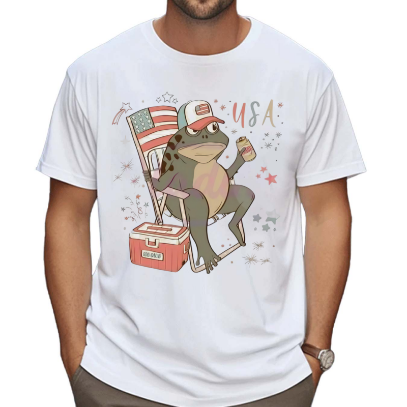 Funny Fourth Of July Patriotic Frog Shirt