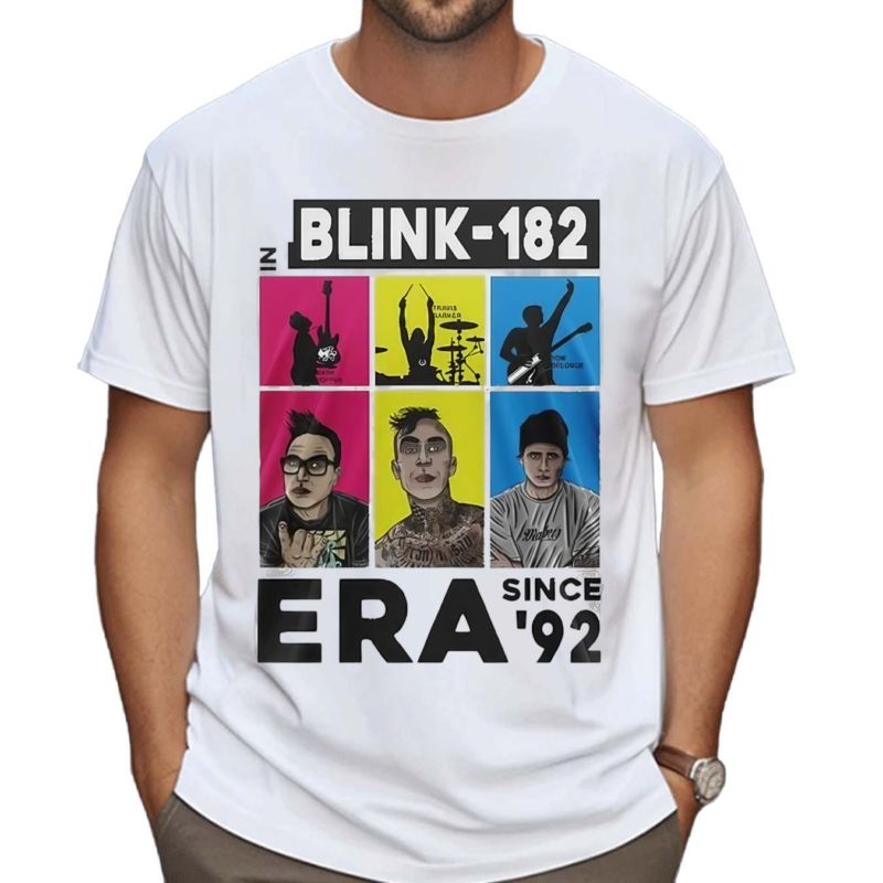 Awesome Blink 182 in Era Since 92 Crappy Punk Rock 2024 Painting Shirt