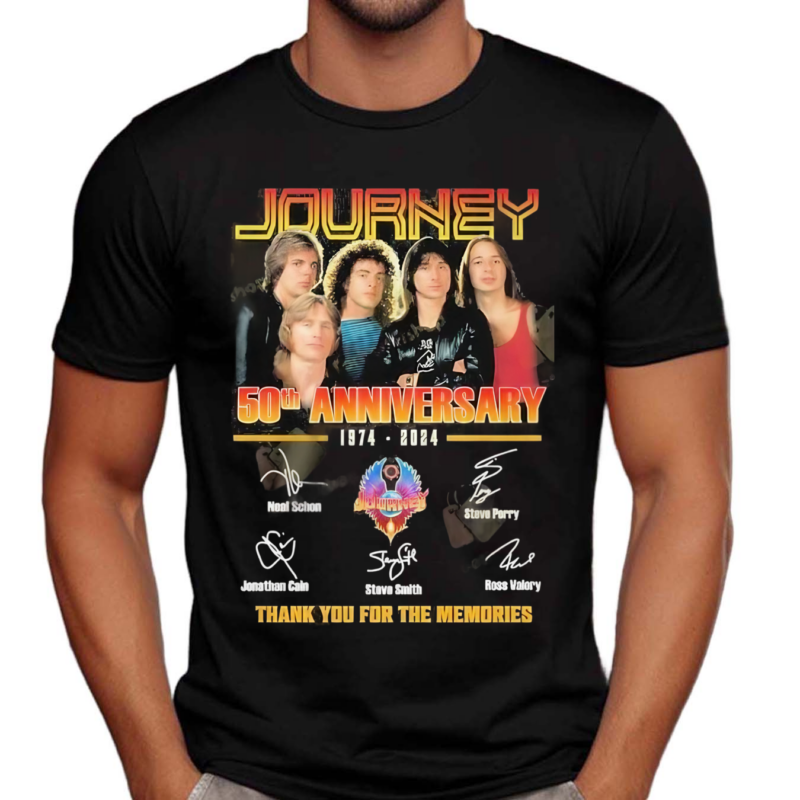 Journey 50th Anniversary 1974 2024 Signature Thank You For The Memories Shirt