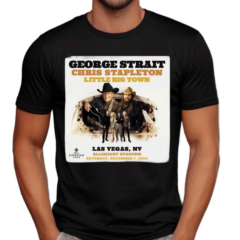 George Strait Play With Chris Stapleton And Little Big Town The King At Allegiant Staidum On December 7th 2024 Shirt