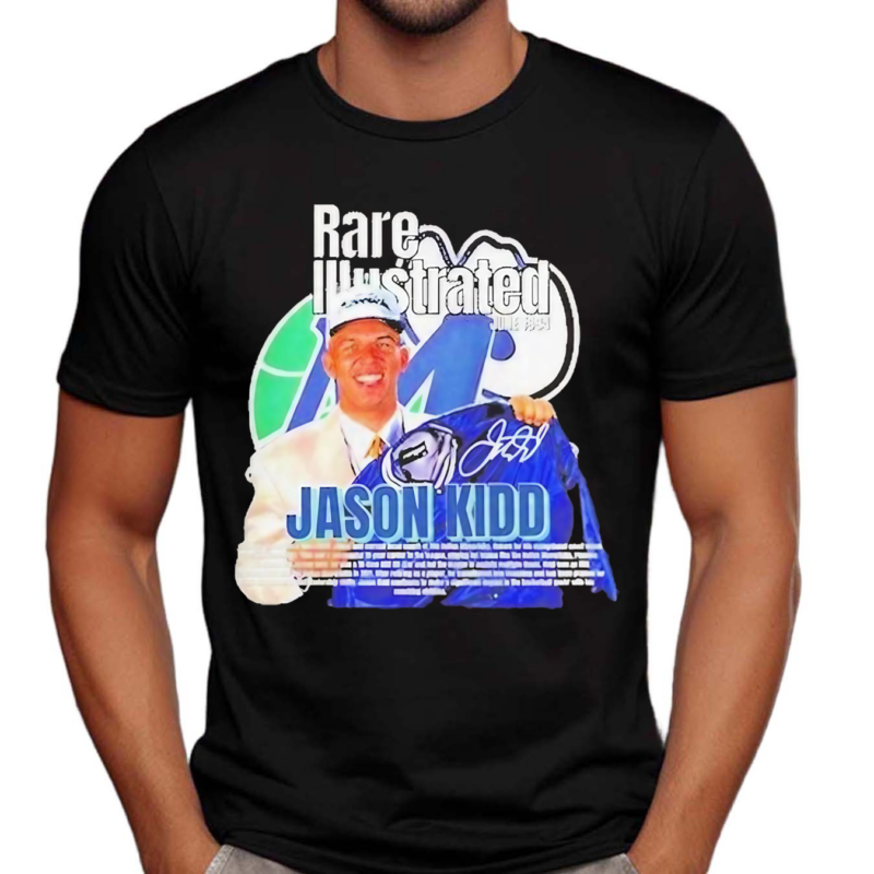 Rare Illustrated June 1994 Jason Kidd Signature Shirt