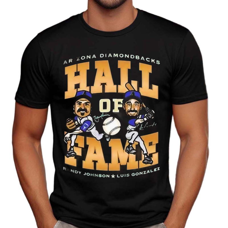 D Backs Hall Of Fame Ceremony Luis Gonzalez And Randy Johnson Shirt