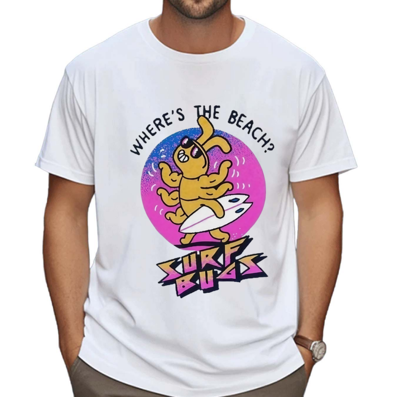 First Cat In Space Surf Bugs Beach Shirt